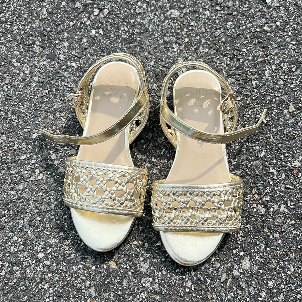 Janie & Jack gold Sandals